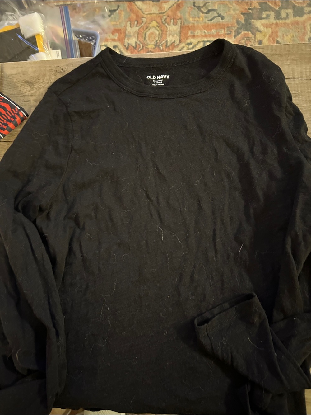 Old Navy Women’s Long-Sleeve Crewneck Shirt - Black